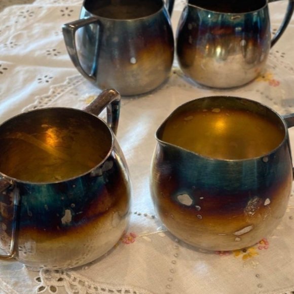 Empire Crafts Quadruple Plate Silver Plate Cream and Sugar Set - Picture 6 of 6